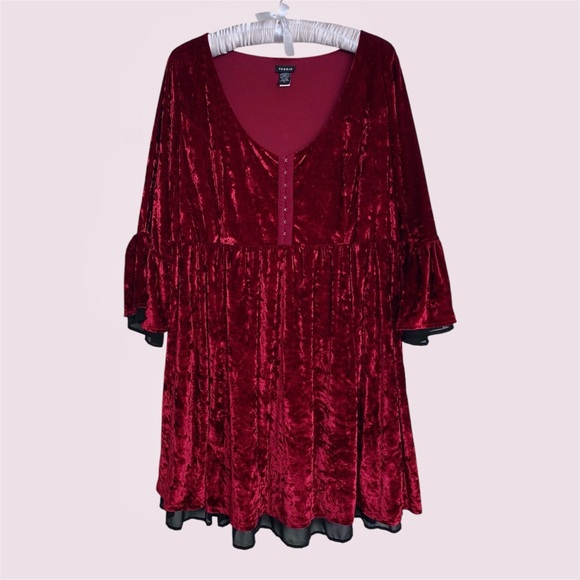 Torrid Crushed Velvet Dress - Picture 2 of 8